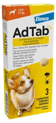 Productafbeelding van Adtab Hond Kauwtabletten - 3 tabletten 5,5 - 11KG