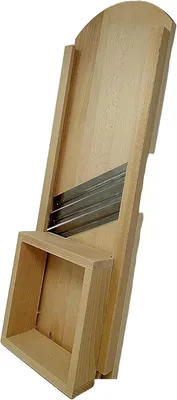 Obrázok produktu pre Drevený krájací stroj s 3 nerezovými nožmi a zásuvkou, 56 cm