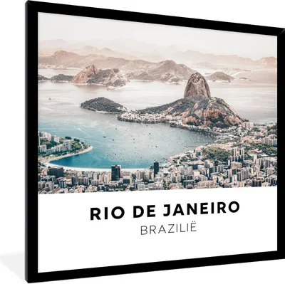 Produktbild von MuchoWow® Gerahmtes Poster Brasilien - Wasser - Sonne 40x40 cm - Poster mit Schwarzem Bilderrahmen Wandposter Rahmen Foto Bilder - Mit Rahmen - Wanddekoration Schlafzimmer