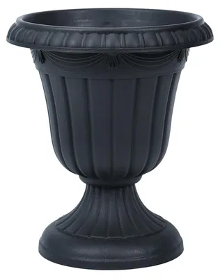 Image de Omgoods - Jardinière en plastique noir - 10 pouces - Pour intérieur et extérieur