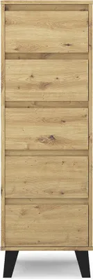 Produktbild von VBChome Kommode 5 Schubladen 40 x 39 x 120 cm Artisan Grifflose Schubladenkommode Mehrzweckschrank für Flur Schlafzimmer Wohnzimmer Kinderzimmer Modern