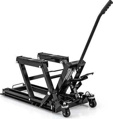 Produktbild von COSTWAY zvedák na motorku, zvedák na motorku do 680 kg, 3stupňově výškově nastavitelný, hydraulický zvedák na motorku pro motocykly, čtyřkolky a čtyřkolky černý