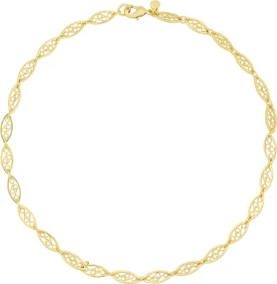 Produktbild von Fashionbox Kette Messing oval vergoldet