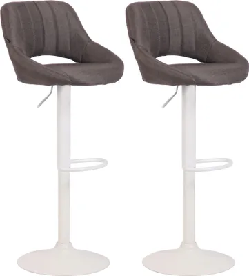 Produktbild von 2er Set Barhocker HLO-CP279 Stoff W dunkelgrau