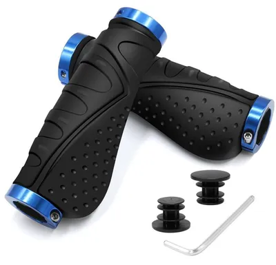 Produktbild von Fahrradgriffe Ergonomisch MTB Griffe 22,2 mm Schwarz Blau Lock-On Design