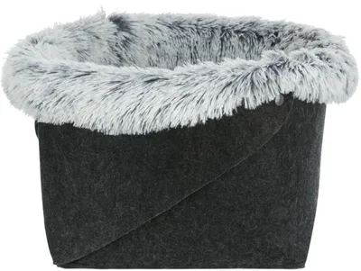 Produktbild von TRIXIE Bett Harvey, rund, Filz, Ø 33 x 27 cm, anthrazit / weiß-schwarz