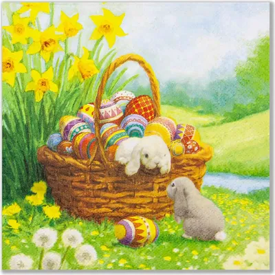 Produktbild von Lunchservietten Ostern - 33 x 33 cm, 20 Stück, 1 St.