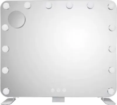 Immagine prodotto di Specchio per il trucco con illuminazione - Specchio per il trucco Hollywood con 14 luci LED dimmerabili - 60×50 cm - montaggio a parete