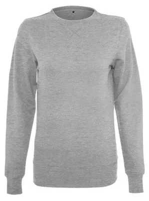 Produktbild von Build Your Brand BY025 | Ladies Light Crewneck Sweatshirt / Pullover - Farbe: Heather Grey - Größe: L