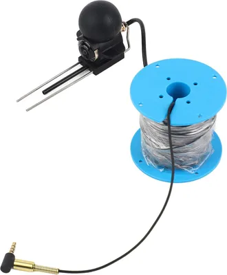 Obrázek produktu pro Jediná rybářská kamera HD 3,5mm zástrčka Podvodní kamera CVBS Fish Finder s rybářským kabelem pro námořní 30m/98,4ft rybářský kabel