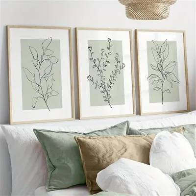 Produktbild von Poster Set, 3-teilig, 21 x 30 cm, saliegün, für Wanddekoration