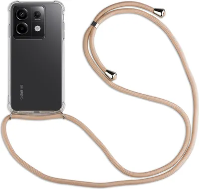 Produktbild von betterfon | Xiaomi Redmi Note 13 Pro 5G Handykette Smartphone Halskette Hülle mit Band - Schnur mit Case zum umhängen Handyhülle mit Kordel zum Umhängen für Xiaomi Redmi Note 13 Pro 5G in Beige /Braun