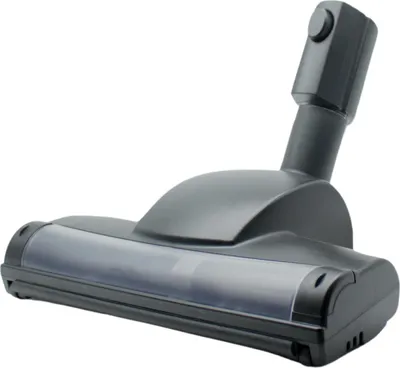A vacuum cleaner nozzle is shown against a white background.