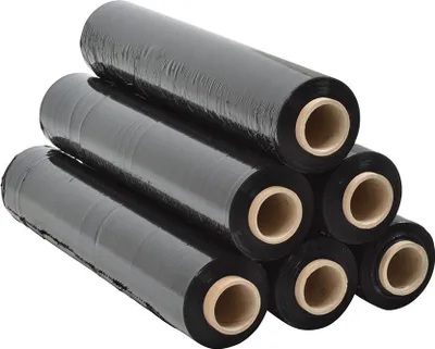 Immagine prodotto di Rotoli manuali di film estensibile - nero - 20 micron x 500 mm x 300 m