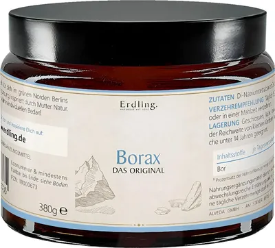 Produktbild von Erdling Borax Pulver - 99,9% Reinheit (Natriumtetraborat)