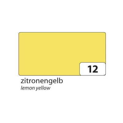 Produktbild von folia Tonpapier (B)500 x (H)700 mm 130 g/qm zitronengelb 10 Blatt