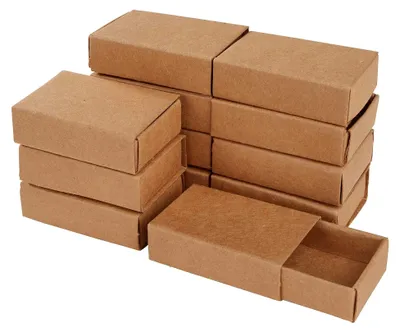 Produktbild von Kraftpapier Streichholzschachteln, 12 Stück