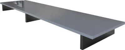 Produktbild von Vladon TV-Aufsatz Game,  Germany, Aufsatz für TV-Boards zur Erhöhung, Weiß matt/Grau Hochglanz (138,5 x 9,5 x 34,5 cm)