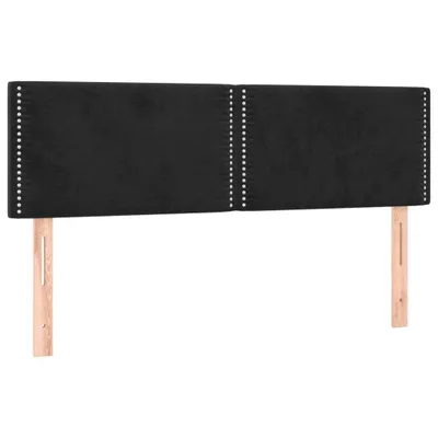 Image de vidaXL Têtes de lit 2 pcs. noir 72x5x78/88 cm velours