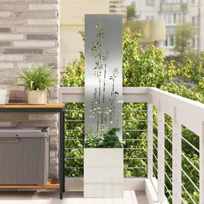 Obrázok produktu pre Maison Exclusive – Záhradná clona strieborná 32 x 150 cm Pozinkovaná oceľ