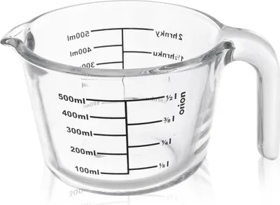 Obrázek produktu pro Orion | Odměrka - Ze skla - 500 ml - Tepelně odolná - Se stupnicí - Pro kuchyňské pečení vaření