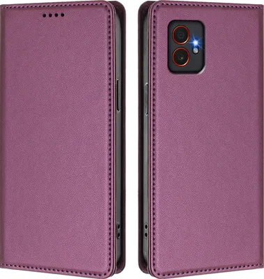 Obrázek produktu pro Kožené pouzdro pro Samsung Galaxy Xcover7 Pro, magnetické flipové pouzdro zPolyuretankůže se stojánkem Fialová