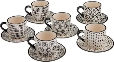 Immagine prodotto di Set di tazze da caffè in Vetroceramica con piattino