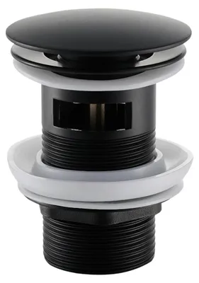 Obrázok produktu pre CERANO – Odtok umývadla – 5/4“ click-clack s prepadom – 25/60 mm – matná čierna