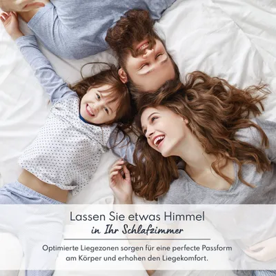 Produktbild von Matratze 140x200 cm orthopädisch Kaltschaum HR-Schaum Visco Memory H3 H4 ca. 14 cm Höhe atmungsaktiv Bezug waschbar für Allergiker geeignet SELECT