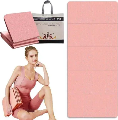 Produktbild von Faltbare Reise-Mat 183 x 61 cm - antislip - inkl. Tas - 6 mm - Sportmat Fitness Pilates