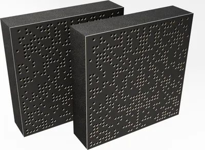 Zdjęcie produktu dla 2-pak - Panel akustyczny pochłaniający dźwięk AbFuser | 50 x 50 cm | kolor: (czarny, BINAR (100 mm))