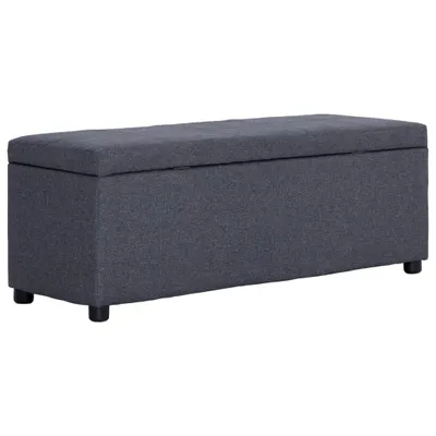 Produktbild von Bank mit Staufach 116 cm Dunkelgrau Polyester