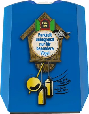 Produktbild von Kuckusuhr Parkscheibe mit Spruch Parkzeit nur für besondere Vögel