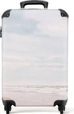 Produktbild von NoBoringSuitcases.com® Koffer Handgepäck Trolley Rollkoffer Kleine Reisekoffer mit 4 Rollen - Meer - Strand - Wellen - Natur - Sommer - Cabin Size < 55x40x23 cm & 55x40x20 cm - Fotokoffer - Kabinenkoffer - BoardgepäckHandgepäck Koffer 55x35x20 cm, 36L,