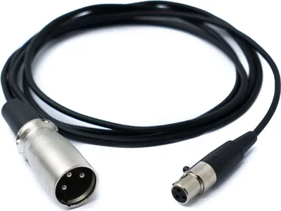 Produktbild von SYSTEM-S Audio Kabel 150cm Mini XLR 3 polig Buchse zu XLR 3 polig Stecker Adapter Schwarz