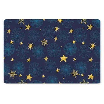 Produktbild von MuchoWow® Mauspad Mousepad Sterne - Schnee - Muster - Weihnachten 27x18 cm - Mousepads - Maus Mat - Pad - Mausunterlage - Büroartikel - Desk Matten