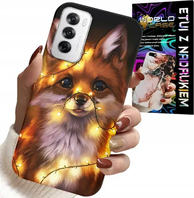 Produktbild von Hülle für Oppo Reno12 5G - Süßer Fuchs, Tier-Motiv, Walddesign + Schutzfolie