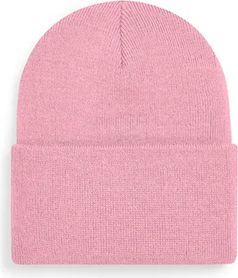 Produktbild von Beechfield B40R | Original Deep Cuffed Beanie doppellagiger Strick - Farbe: Dusky Pink - Größe: One Size