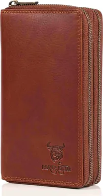 Produktbild von MATADOR MADRID Damen Leder Geldbörse Langbörse Vintage Braun