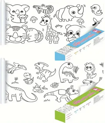 Produktbild von Zeichnungsrolle für Kinder, 3m Schneidbare Malpapier Rolle, Zeichenrolle, DIY Malerei, Maltapete, Malrolle, Coloring Paper Roll - FUNPICROLL