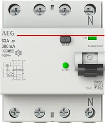 Produktbild von AEG FN463/B300, Fehlerstromschutzschalter, 1000 A, IP20, 230/400 V