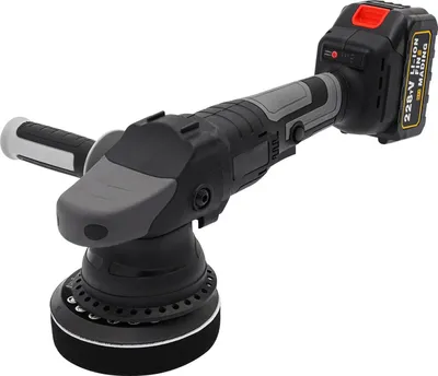 Produktbild von Exzenter-Poliermaschine, 3 Gänge, einstellbare Geschwindigkeit, bürstenloser Vollkupfermotor, zum Wachsen und Polieren, schwarz, EU-Stecker