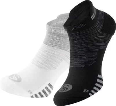 Produktbild von 2 Paar STARK SOUL® Sport-Sneaker, kurze Sportsocken - schwarz und weiss - 35 - 38
