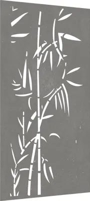 Obrázok produktu pre vidaXL Záhradná nástenná dekorácia 105x55 cm Corten Steel Bamboo Design