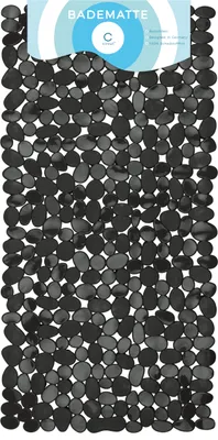 Produktbild von Circul Badewannenmatte 70 x 35 cm schwarz Steinoptik modern - Anti-Rutsch