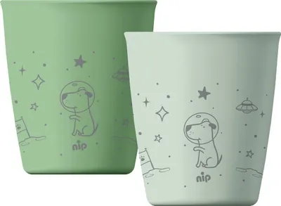 Produktbild von Nip Trinkbecher 2er Pack eat green - Blau