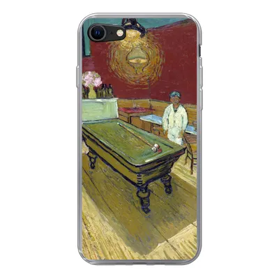 Produktbild von MuchoWow® Handyhülle Schutzhülle Hülle für iPhone SE 2020 Das Nachtcafé - Vincent van Gogh Silikon Softcase Handy Hülle - Kartenbesitzer
