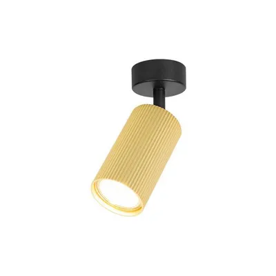 Produktbild von MasterLED Deckenstrahler GU10 Schwarz Gold Schwenkbar Deckenleuchte Spot Alu – Modern Wandleuchte Drehbar für Wohnzimmer Flur
