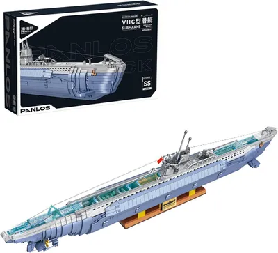 Produktbild von Panlos 628011 VIIC Submarine U-552 Klemmbaustein Set – 6712 Teile U-Boot