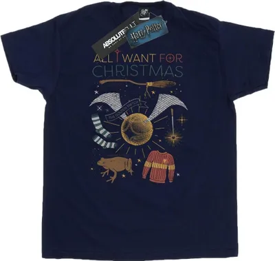 Produktbild von Harry Potter - "All I Want For" T-Shirt für Herren BI30057 (4XL) (Marineblau)